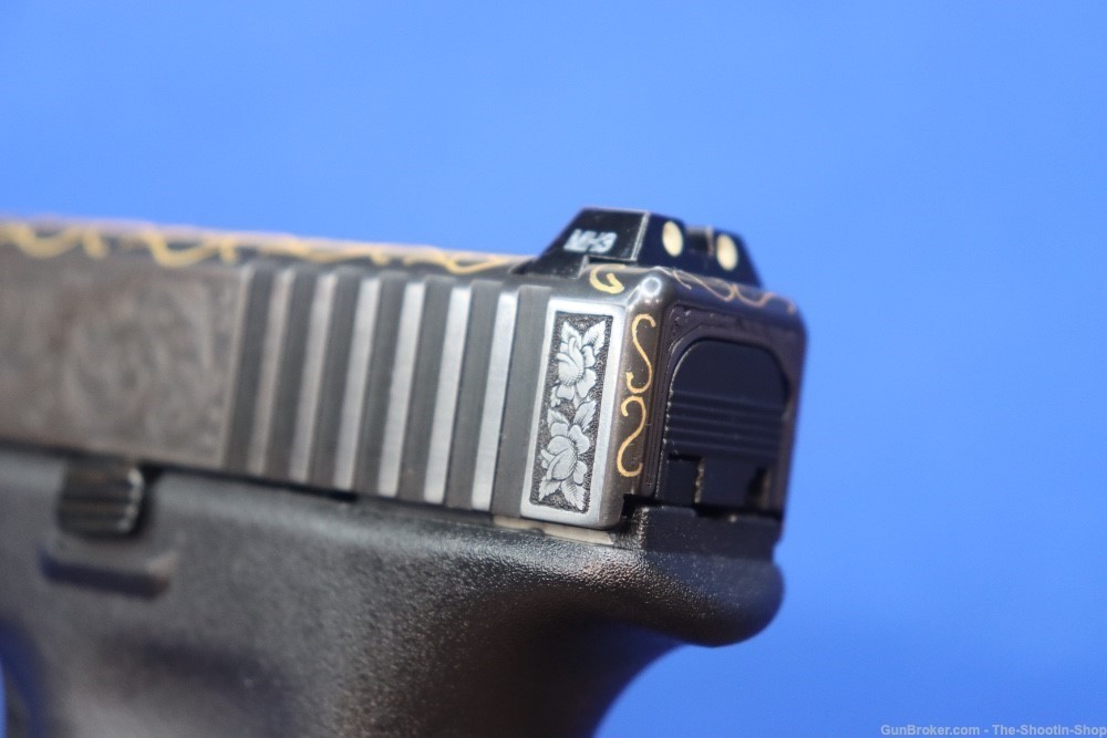 #1 of 10 Sets ELP Factory Engraved & Gold Inlaid Glock Model G19 Pistol Set-img-70