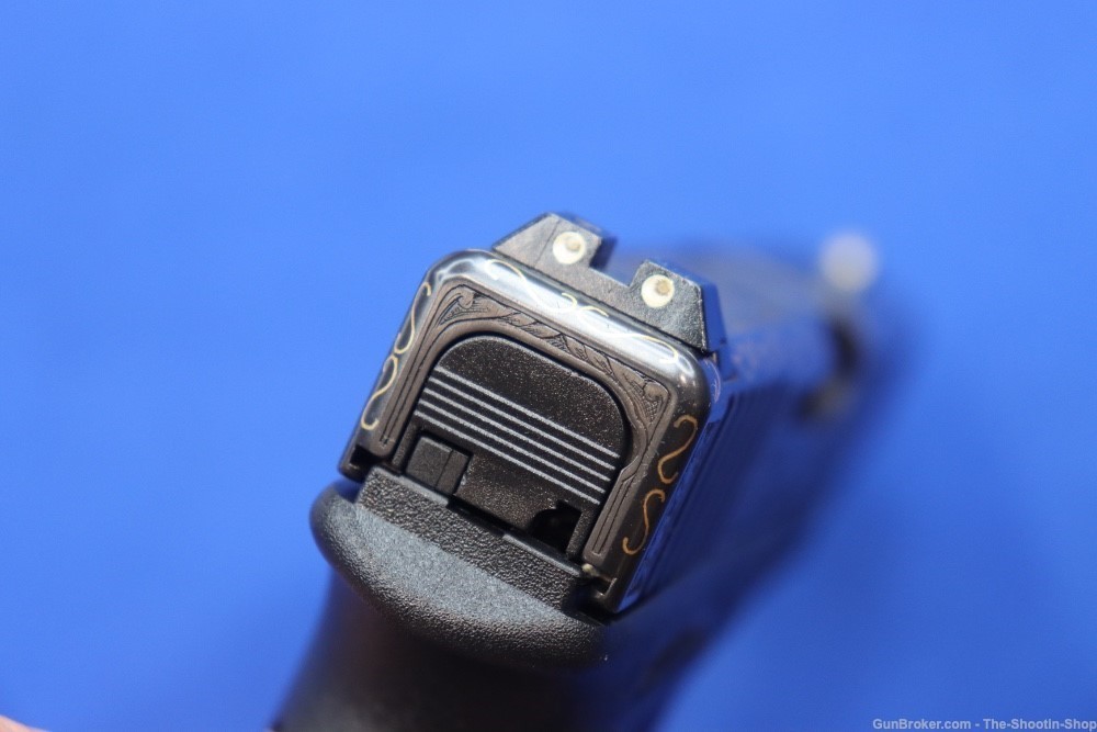 #1 of 10 Sets ELP Factory Engraved & Gold Inlaid Glock Model G19 Pistol Set-img-69