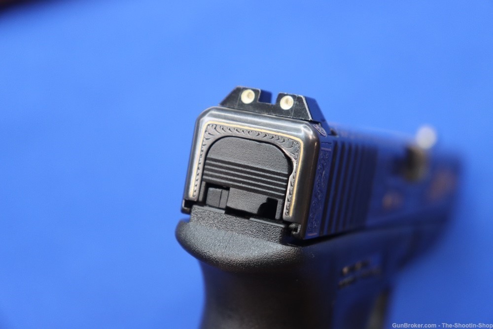 #1 of 10 Sets ELP Factory Engraved & Gold Inlaid Glock Model G19 Pistol Set-img-31