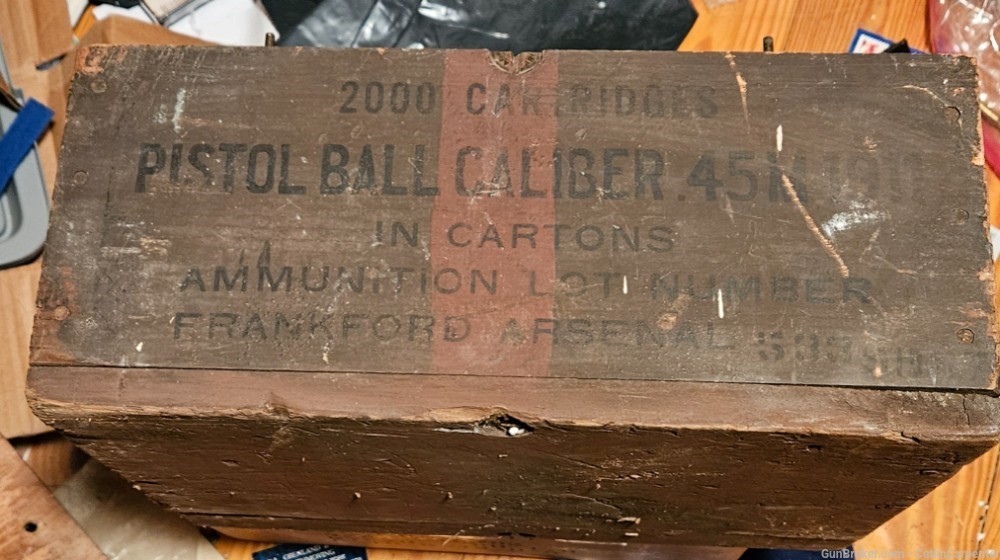 Original Partial Crate of Pre-WWII USGI .45 ACP Ball Ammunition-img-0