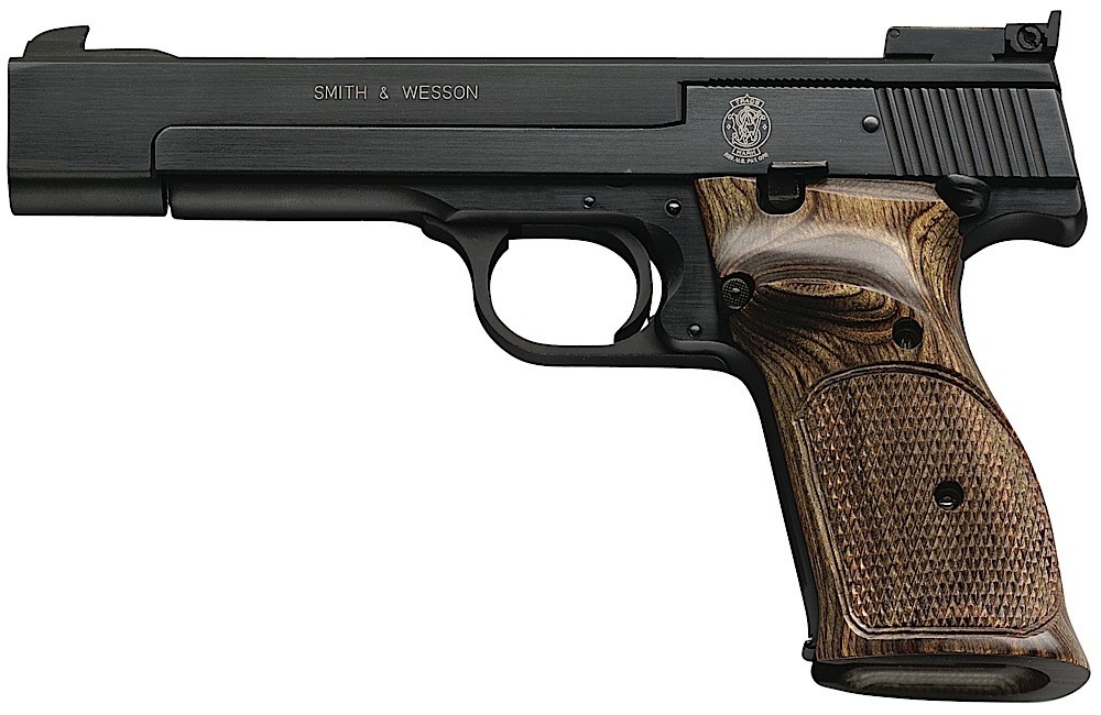 Smith & Wesson Model 41 Pistol 5.5 .22 LR Wood Grip-img-1