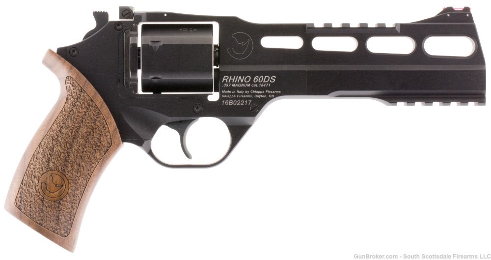 Chiappa Firearms 340221 Rhino 60DS Small Frame 357 Mag 6 Shot, 6" Black Ano-img-1