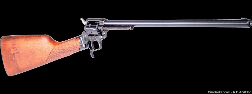 Heritage Rough Rider Rancher Carbine 22lr Black 16" Barrel 6rd Walnut Stock-img-2