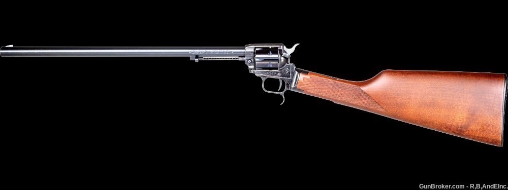 Heritage Rough Rider Rancher Carbine 22lr Black 16" Barrel 6rd Walnut Stock-img-4