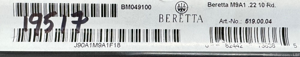 Beretta M9A1-22 .22LR 5.3" Barrel. Excellent Condition-img-3