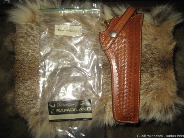 BRAND NEW OLD STOCK SUEDE LINED SAFARILAND HOLSTER RUGER REDHAWK 7.5" !-img-0