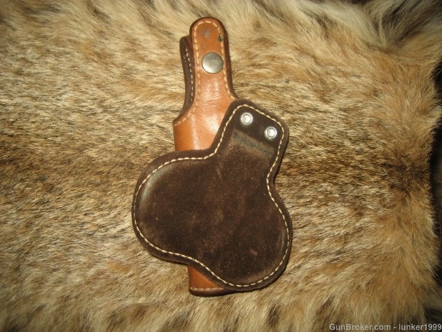 VINTAGE BIANCHI #58 PADDLE HOLSTER S & W 9MM SUEDE LINED !!-img-3