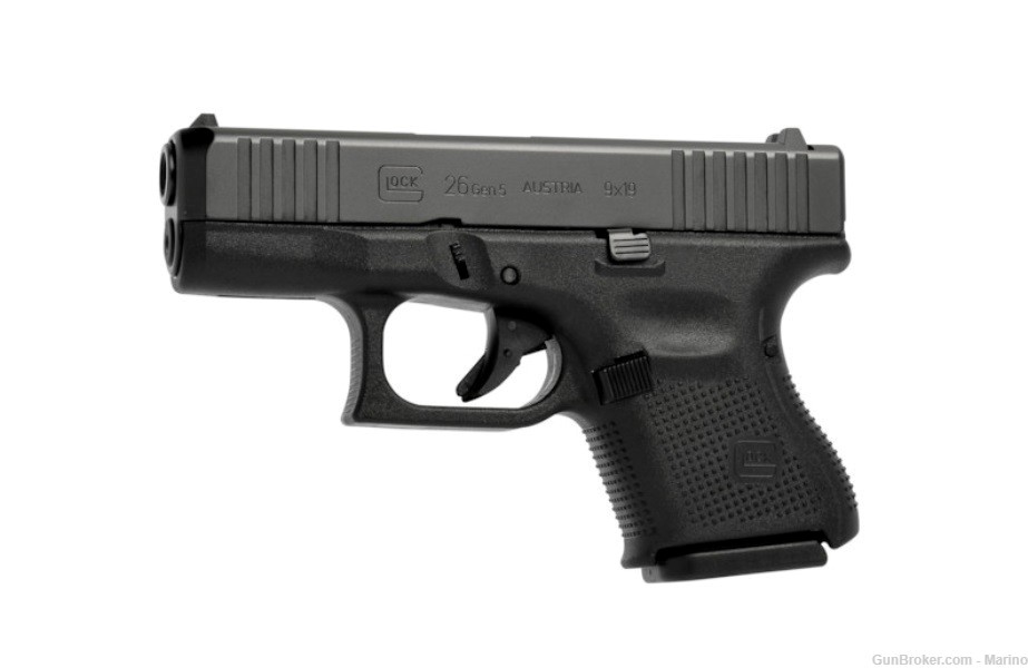 Glock G26 Gen5 Sub-Compact 9mm Luger 10+1 3.43" Black (3) Magazines Nice !-img-0