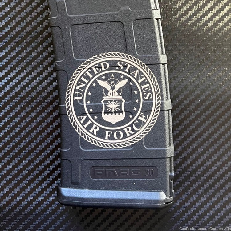 Engraved 30 Round Magpul Magazine - Air Force-img-0