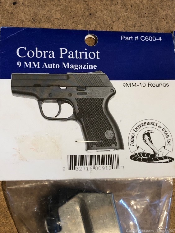 Cobra Patriot 9mm pistol magazines-img-2