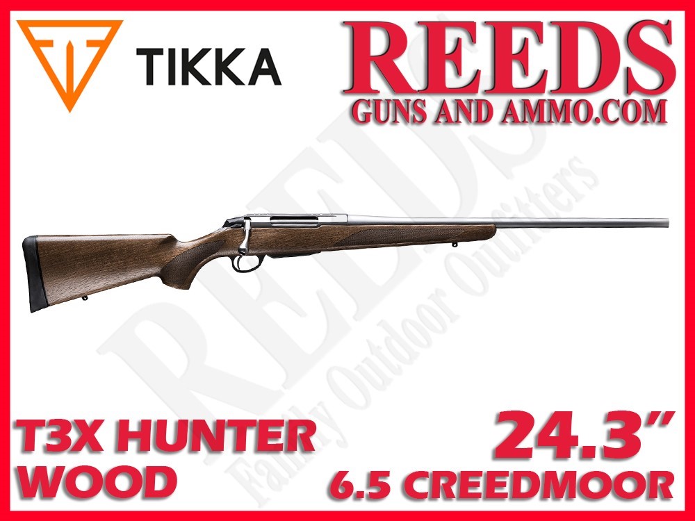 Tikka T3x Hunter Stainless Wood 6.5 Creedmoor 24.3in JRTXA782-img-0