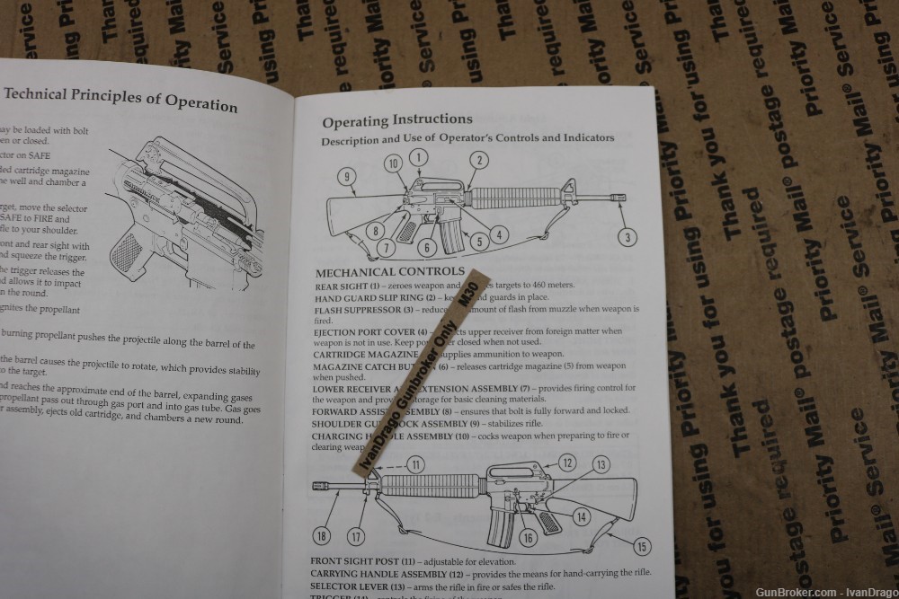1994 Olympic Arms AR15 Instruction Manual Kit Commando XM177 Retro PREBAN-img-3