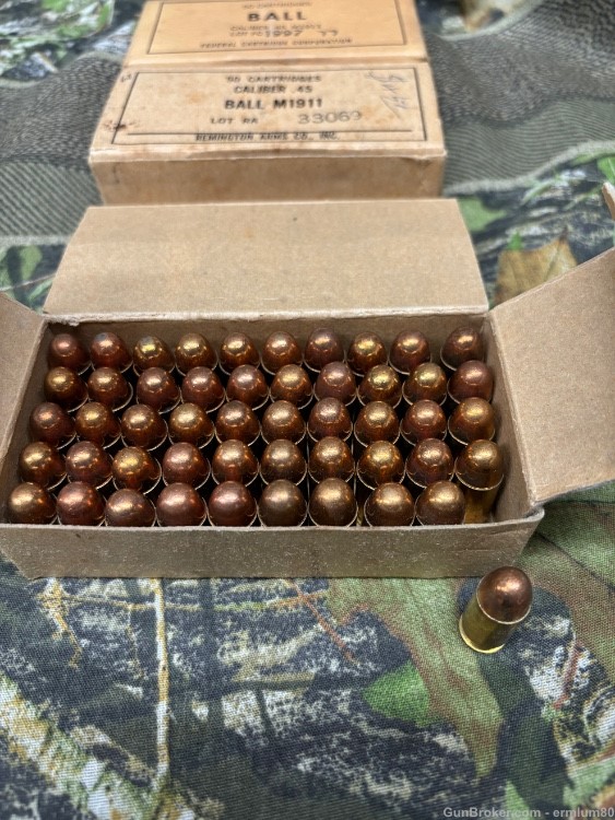 Military Surplus .45 ACP Ammo from 1964-1974 450 Rounds -img-2