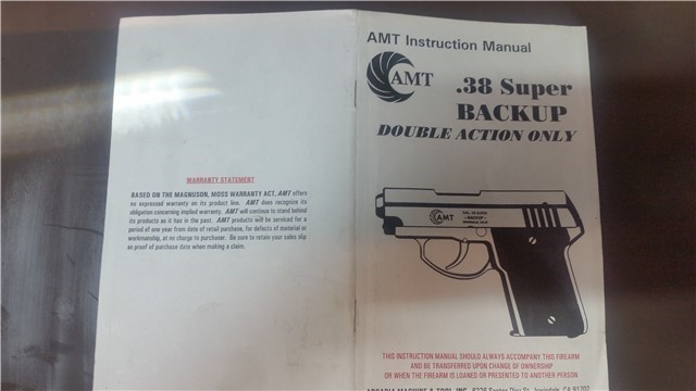 AMT Backup 38 Super Owners Manual-img-0