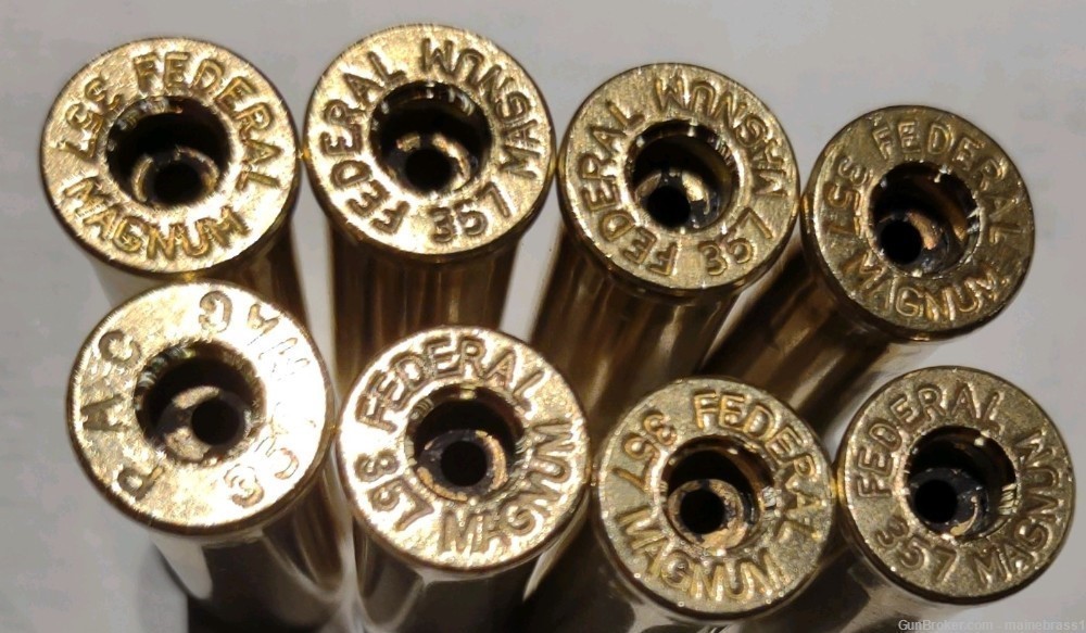 200 ea 357 magnum 357 Mag Once Fired Brass Mag Magnum-img-0