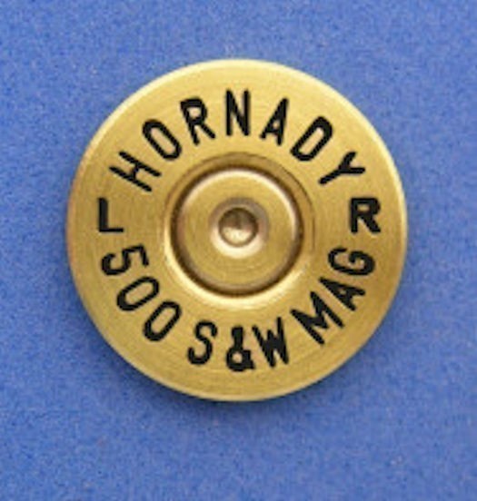 HORNADY 500 S&W MAG LR Cartridge Hat Pin  Tie Tac  Ammo Bullet-img-0