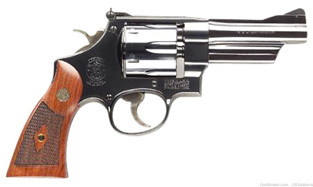 Smith & Wesson M27 .357 Mag 4" Bbl Blued/Wood 6 Round Revolver-img-1