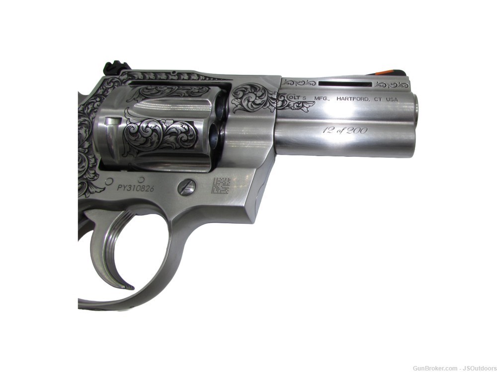 CNC Firearms Colt Python .357 Mag 3" Bbl Stainless/Stag 6 Round Firearm-img-2