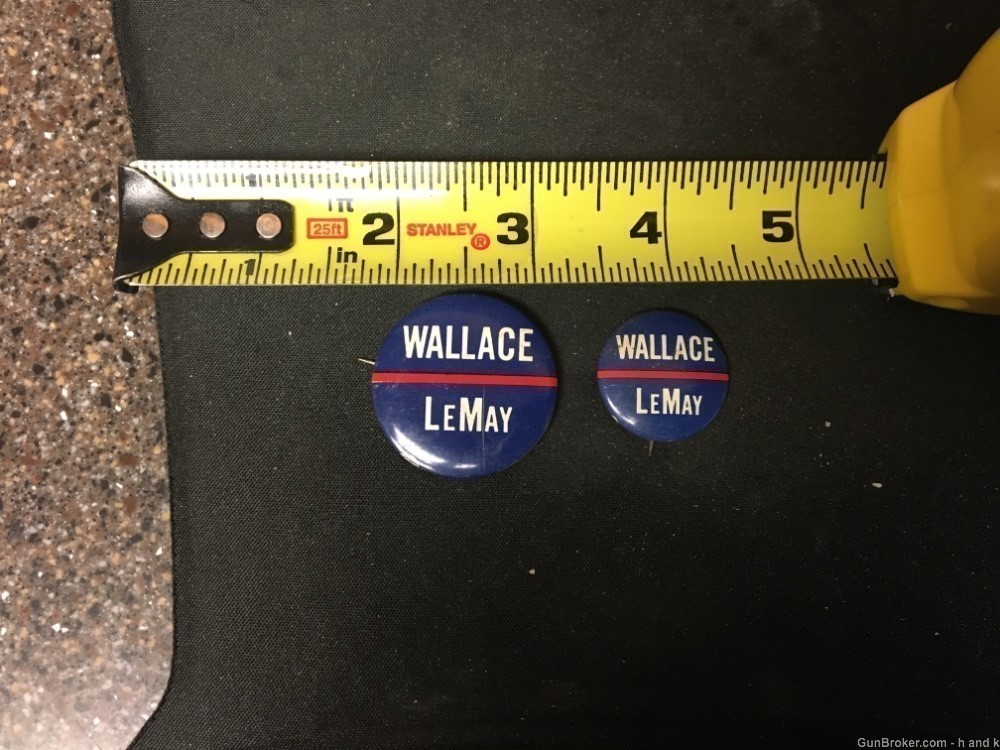 1968 WALLACE /LEMAY POLITICAL PINS-img-0