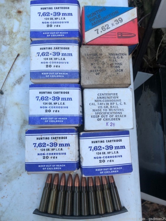 7.62 X 39  AK47 SKS Ammo 123 gr Hollow Point  170 Rounds-img-0