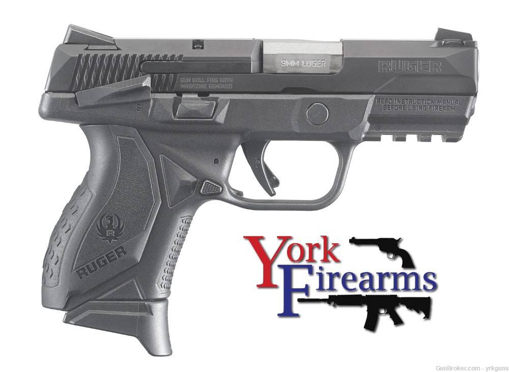 Ruger American Pistol Compact 9mm 17RD Ambi Handgun NEW 8639-img-1