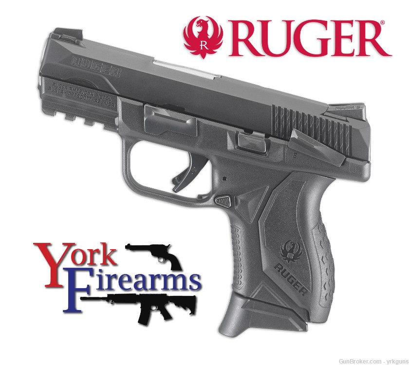Ruger American Pistol Compact 9mm 17RD Ambi Handgun NEW 8639-img-0