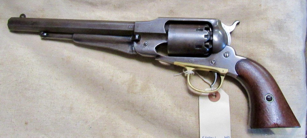 Original Civil War Remington New Model 1858 .44 Army Perc Revolver .01 NR-img-6
