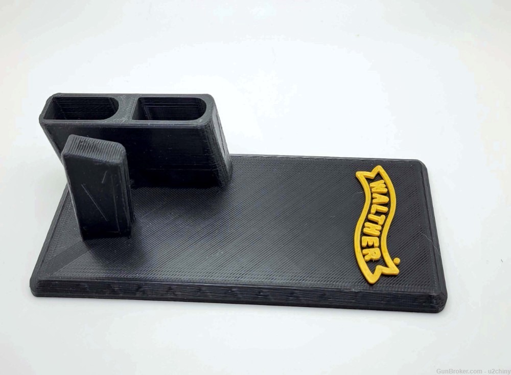 Walther PPK/PPKS .380/.32 Pistol Display Stand with 2 mag holders.-img-1