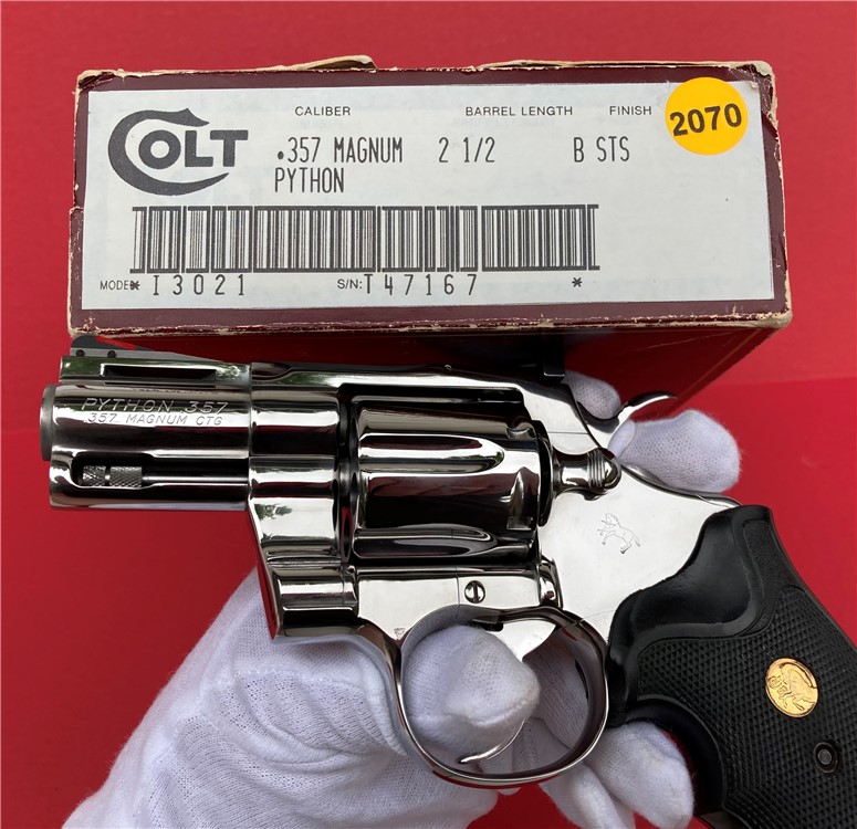 1986 Colt Python 2 1/2" BSS 150th Anniversary Consumer Unfired NIB!-img-1