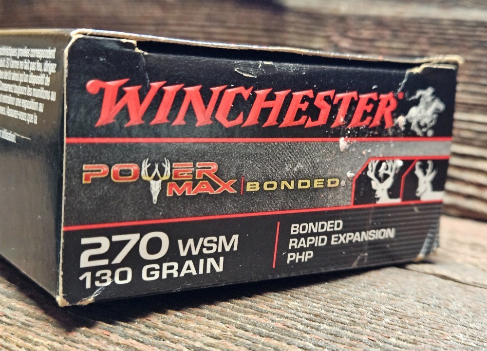 Winchester Power-Max Bonded 270 WSM Short Magnum 130gr Ammo 20 Rounds-img-0
