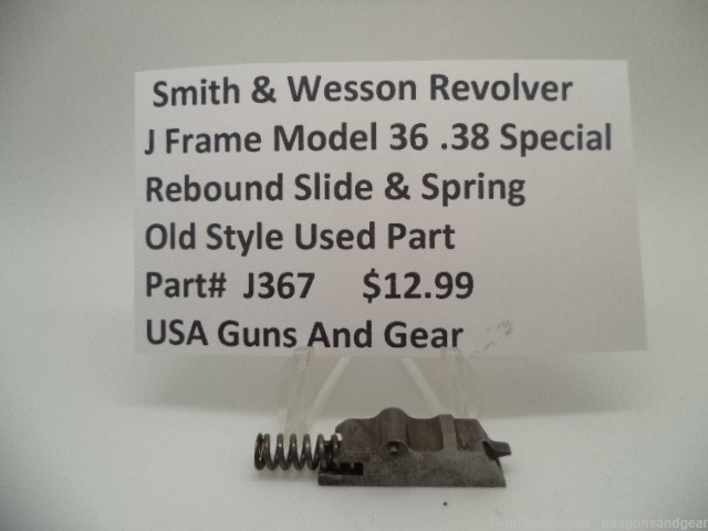 J367 Smith & Wesson J Frame Model 36 Rebound Slide & Spring Old Style-img-0