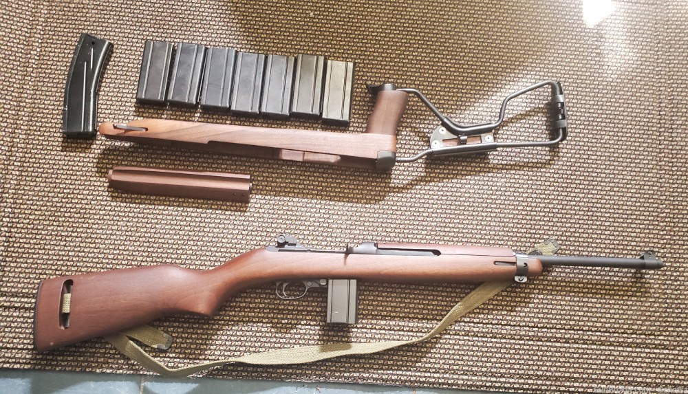 M1 carbine with additional stock and mags-img-1