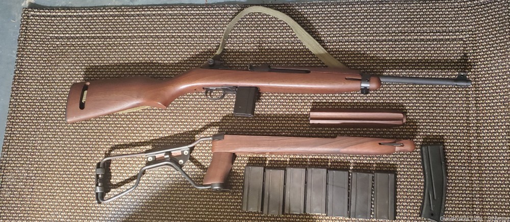 M1 carbine with additional stock and mags-img-0