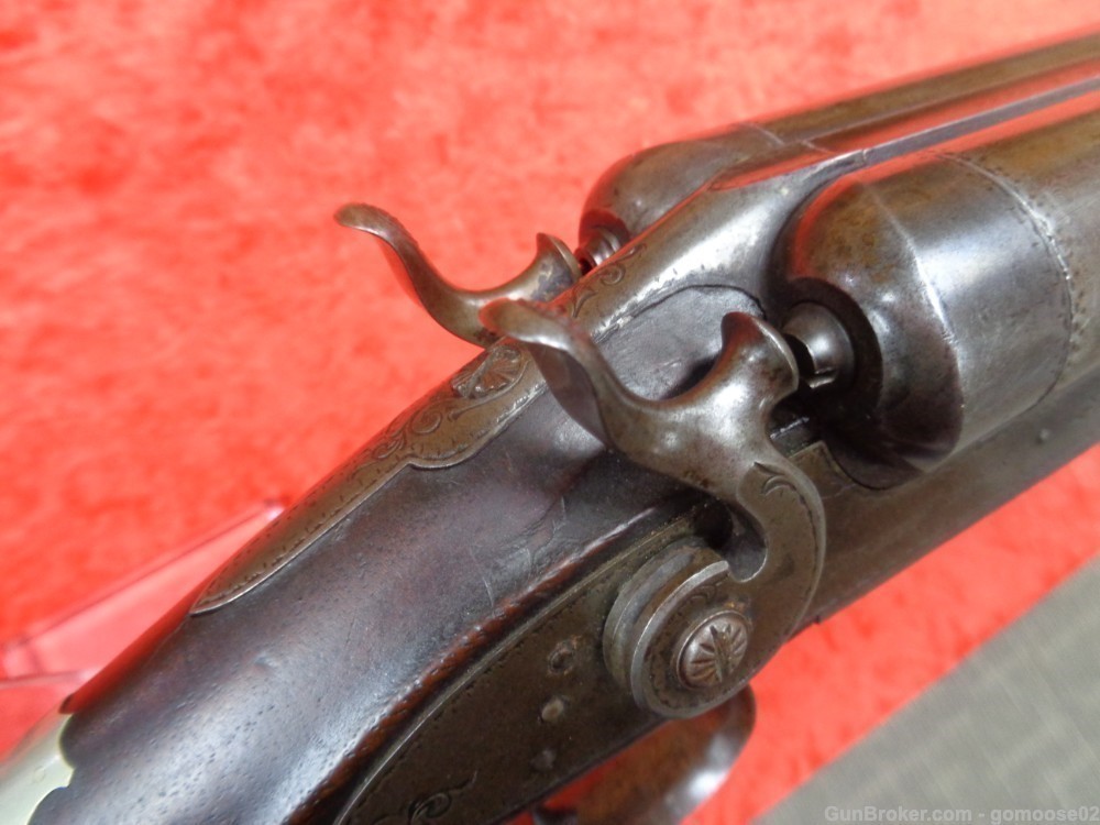 1875 PARKER Bros COACH Gun 10 Ga SxS Double Barrel Shotgun ANTIQUE WE TRADE-img-5