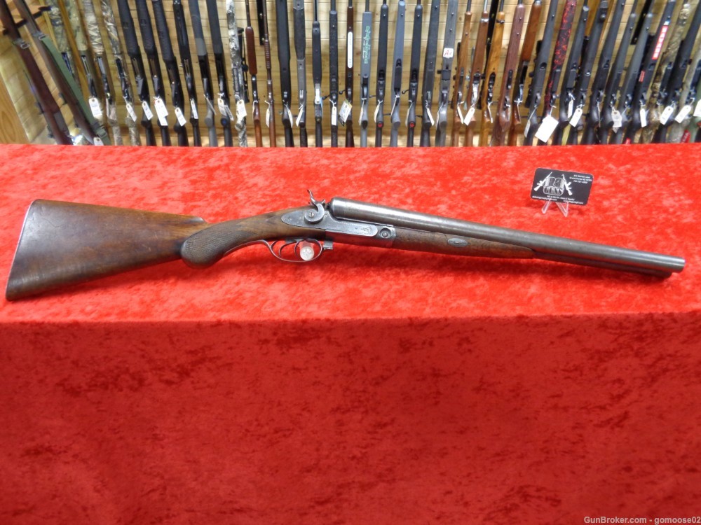 1875 PARKER Bros COACH Gun 10 Ga SxS Double Barrel Shotgun ANTIQUE WE TRADE-img-0