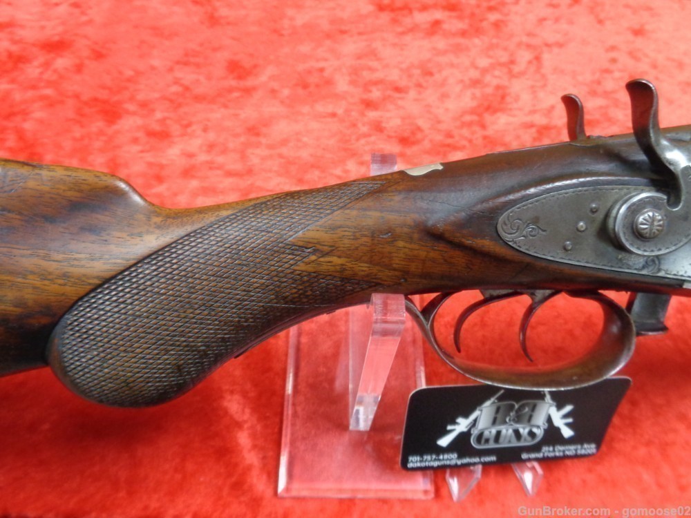 1875 PARKER Bros COACH Gun 10 Ga SxS Double Barrel Shotgun ANTIQUE WE TRADE-img-2