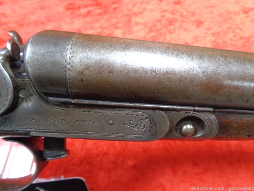 1875 PARKER Bros COACH Gun 10 Ga SxS Double Barrel Shotgun ANTIQUE WE TRADE-img-4