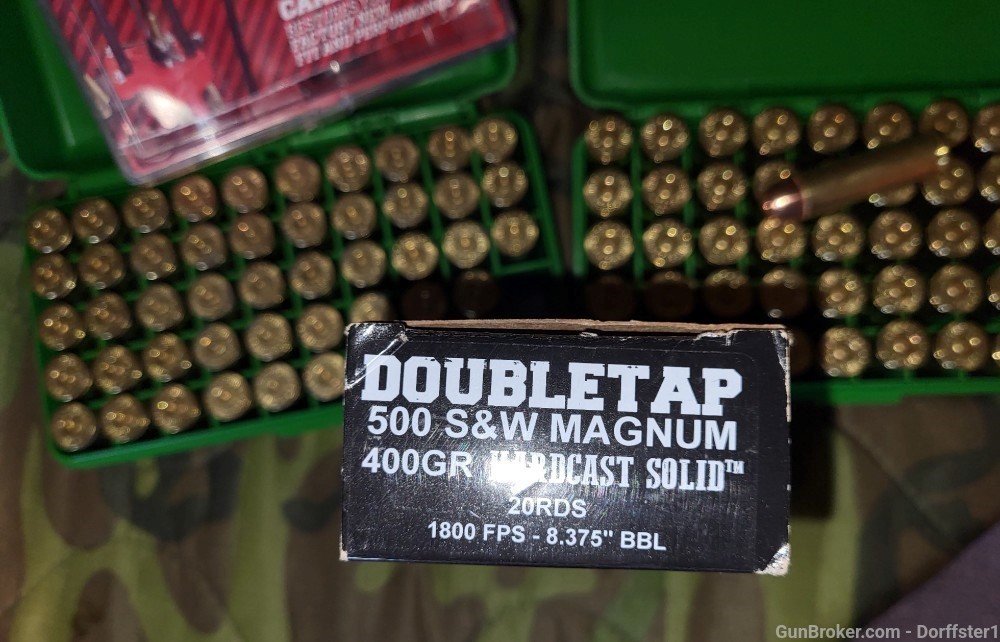 DoubleTap Ammunition, Hardcast Solid, 500 S&W, 400Gr, Hard Cast, 20 Rounds-img-1