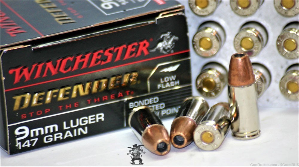 WINCHESTER DEFENDER "Stop The Threat" 9mm Bonded 147 Grain HOLLOW POINT 20 -img-0