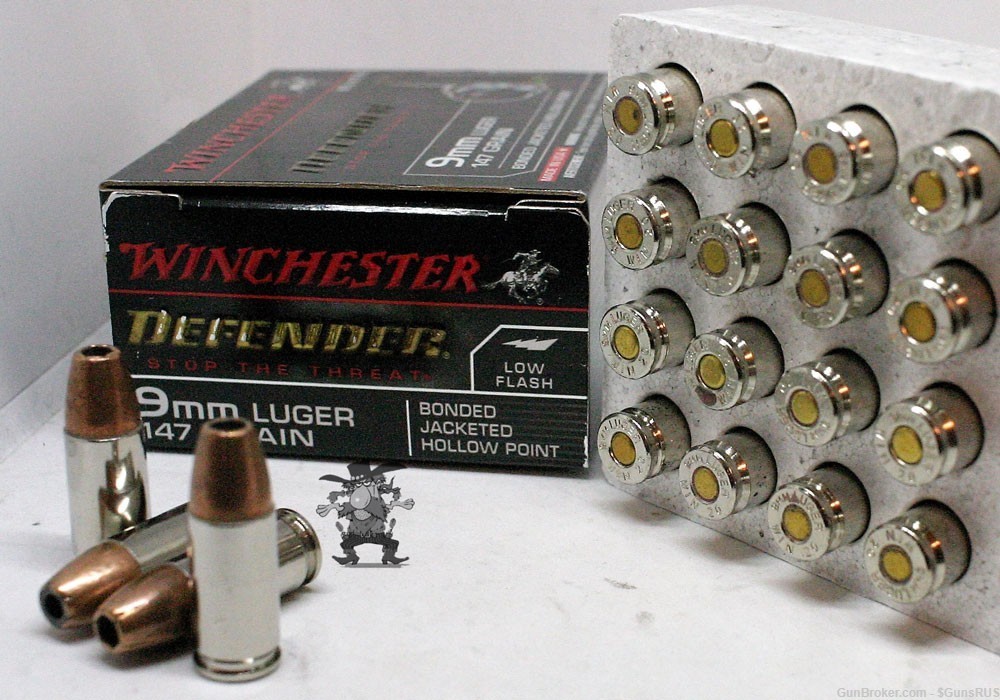 WINCHESTER DEFENDER "Stop The Threat" 9mm Bonded 147 Grain HOLLOW POINT 20 -img-3