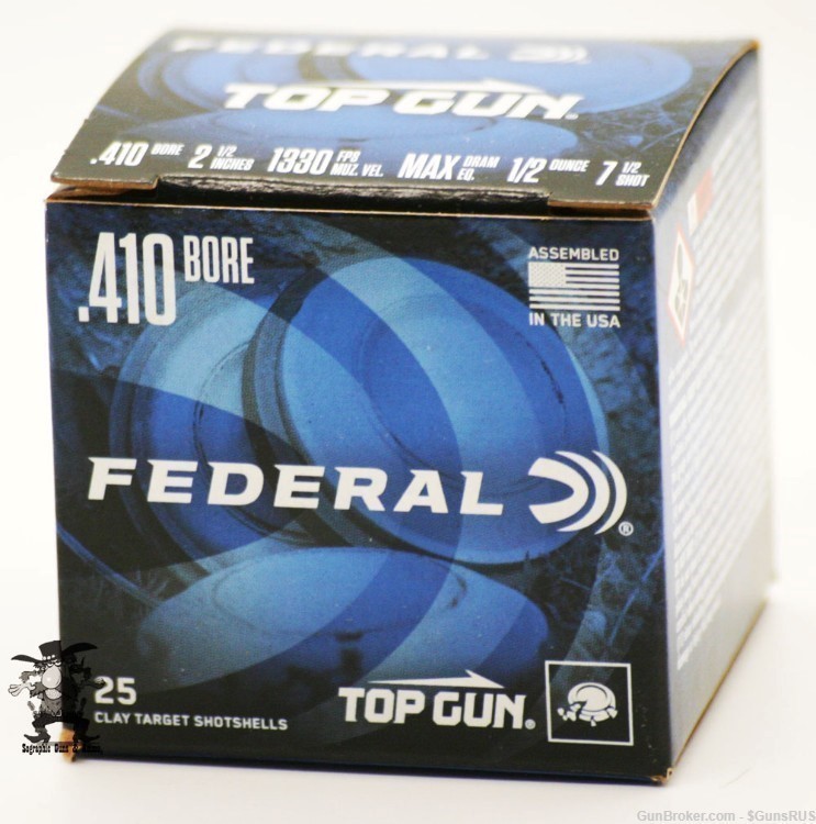 FEDERAL TOP GUN .410 SHOTSHELLS 4x25 Rd Boxes No.7 ½ 4 BOXES 100 RDS-img-1
