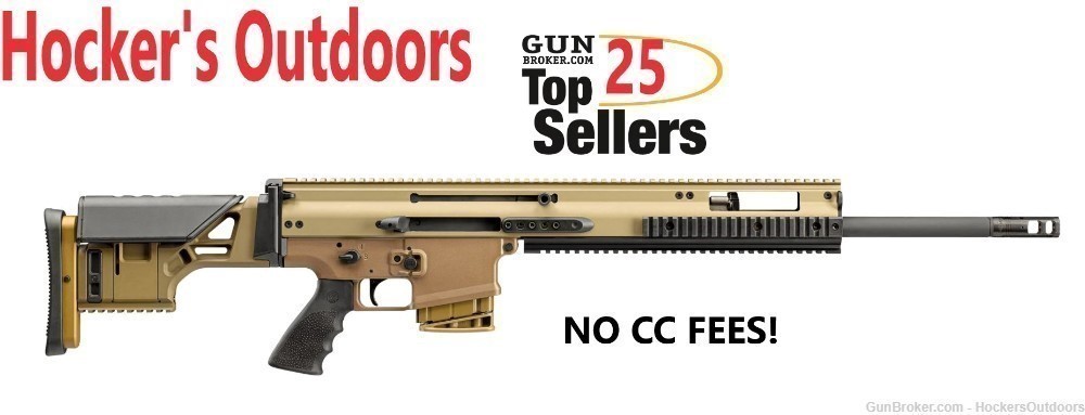 FN SCAR 20S 20" NRCH 6.5 CR Semi Auto Rifle FDE 38-100543-2 6.5 Creedmoor-img-0