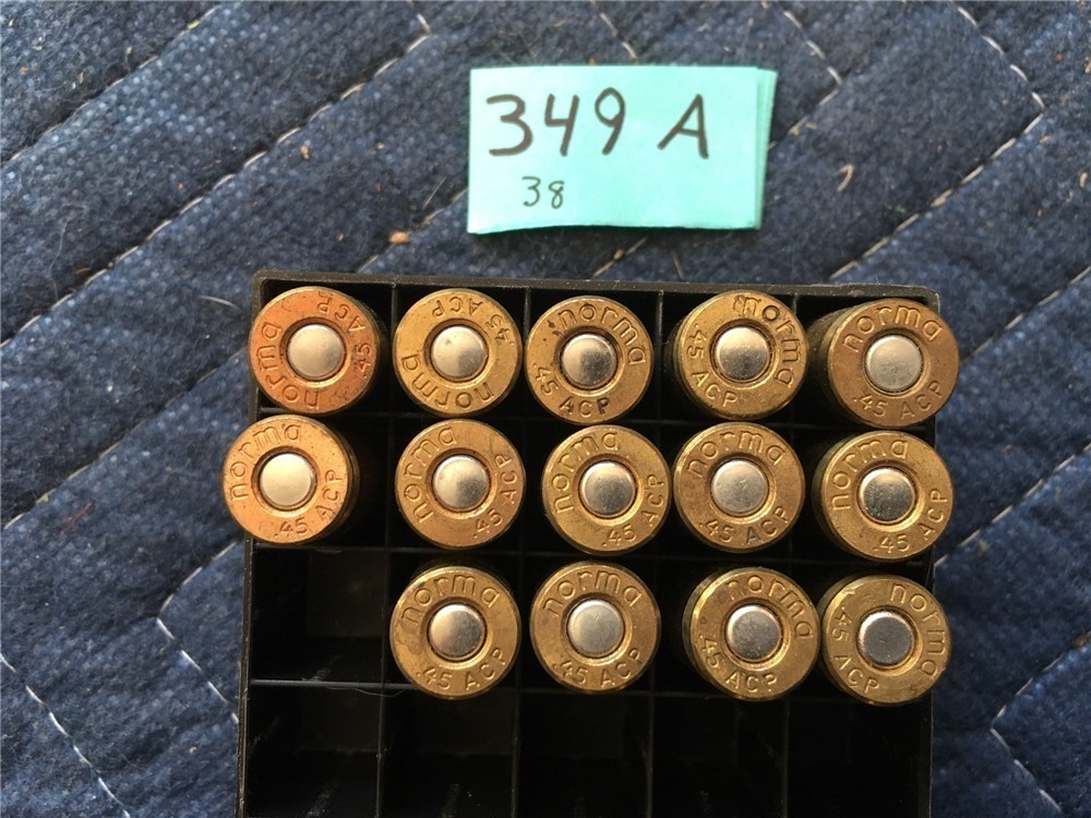 349a] 41 Rnds 45 ACP Auto Ammo 14 Norma FMJ 20 WCC FMJ 4 Hollow Point-img-3