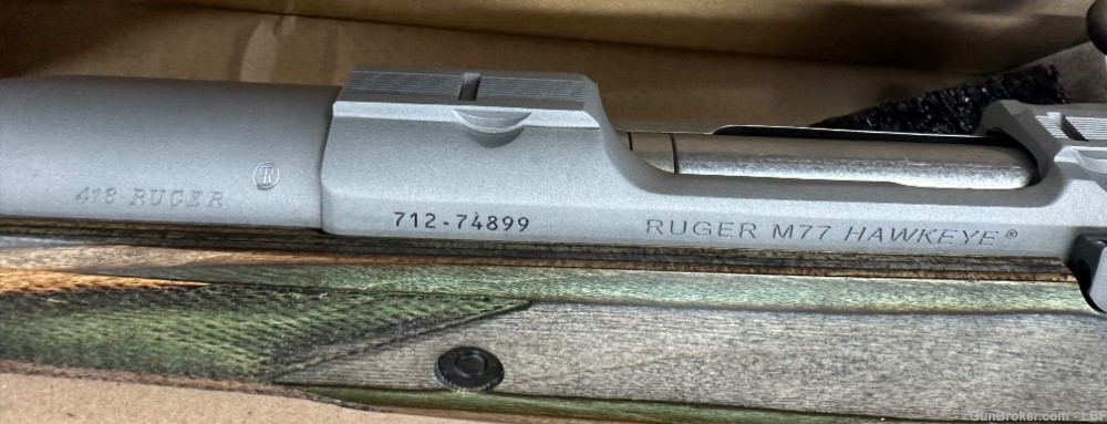 Ruger M77 Hawkeye Guide Gun .416 Ruger 20"BBL Lam Stock -img-5