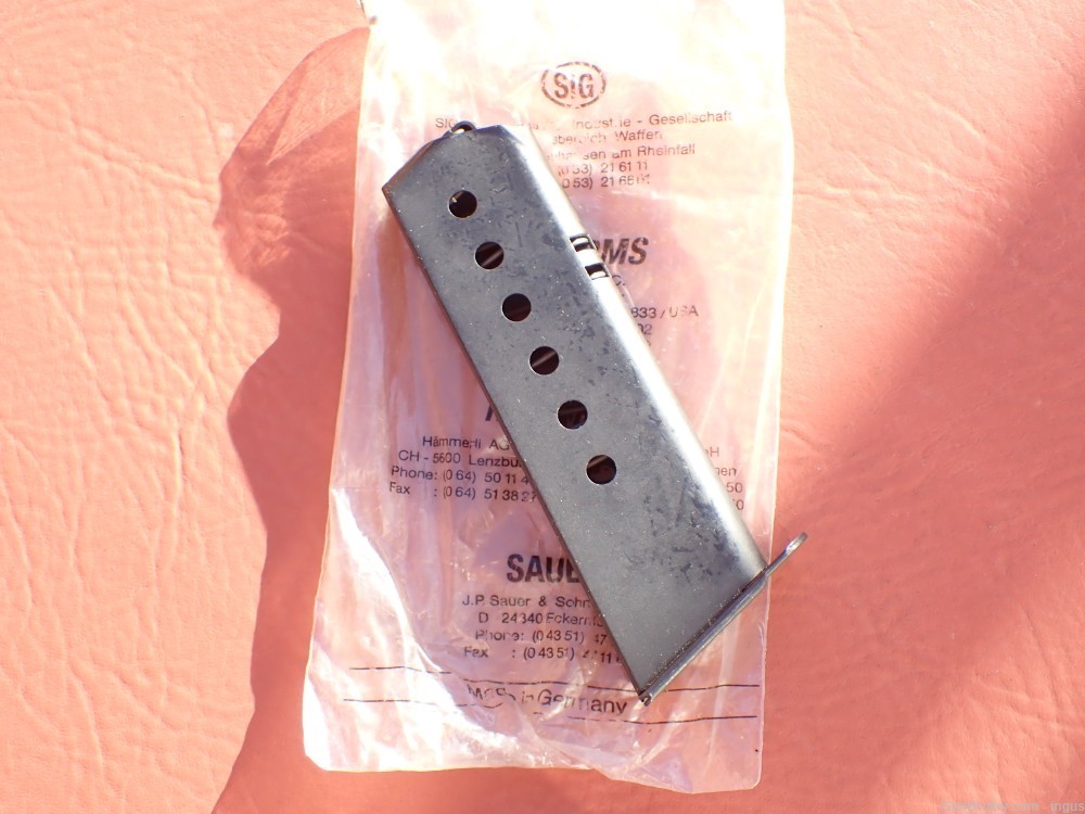 SIG SAUER P220 FACTORY 45ACP ZIG ZAG 7RD GERMAN MAGAZINE (NEW IN WRAPPER)-img-0