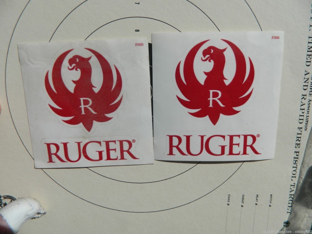 2 Ruger decals/stickers  1vg, 1 good  Nice LO$  -img-0
