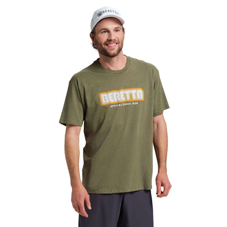 BERETTA Men Retro 2.0 SS T-Shirt, Color: Heather Mil Green, Size: L-img-2