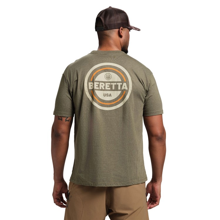 BERETTA Men USA 2.0 SS T-Shirt, Color: Heather Mil Green, Size: L-img-3
