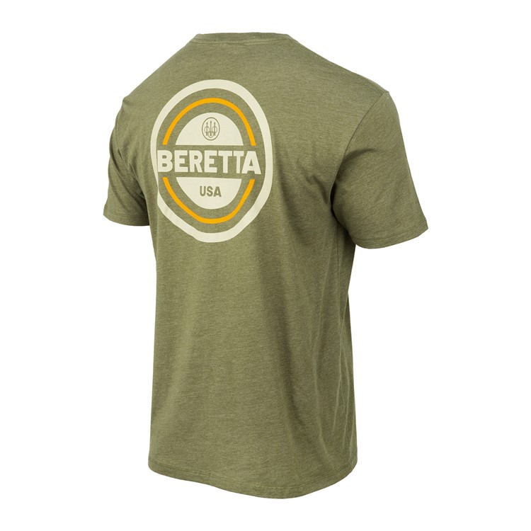 BERETTA Men USA 2.0 SS T-Shirt, Color: Heather Mil Green, Size: L-img-1