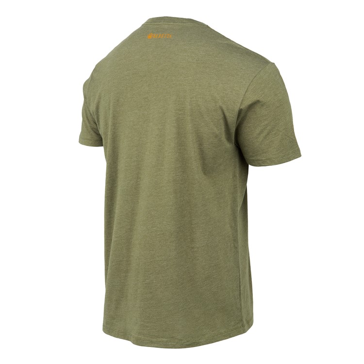 BERETTA Men Trident Logo SS T-Shirt, Color: Heather Mil Green, Size: M-img-1